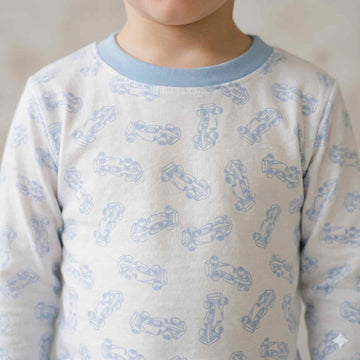 Speedy Drift Boys Full Sleeves Pajama Set – Sky Blue