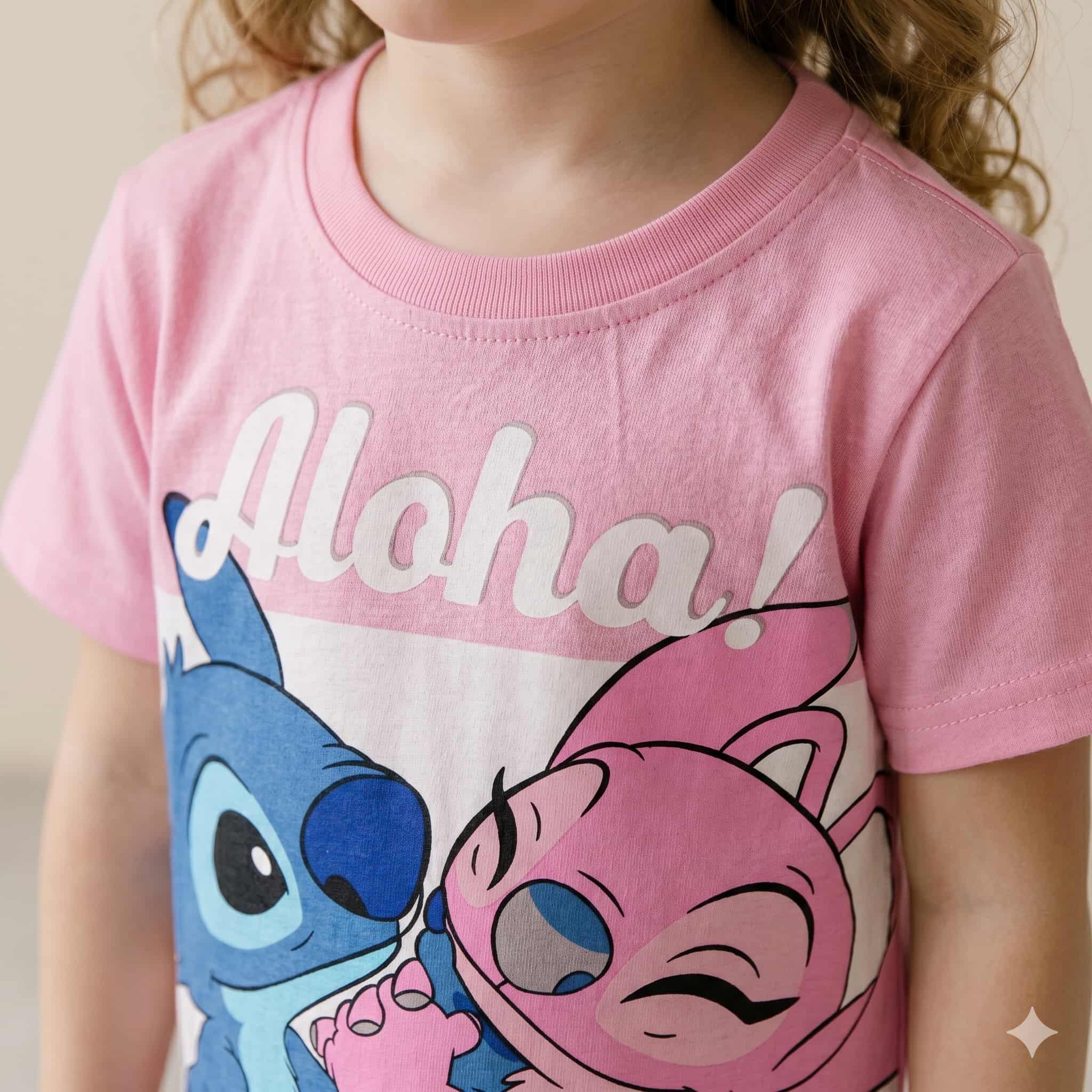 Stitch Girls Short Set - Pink