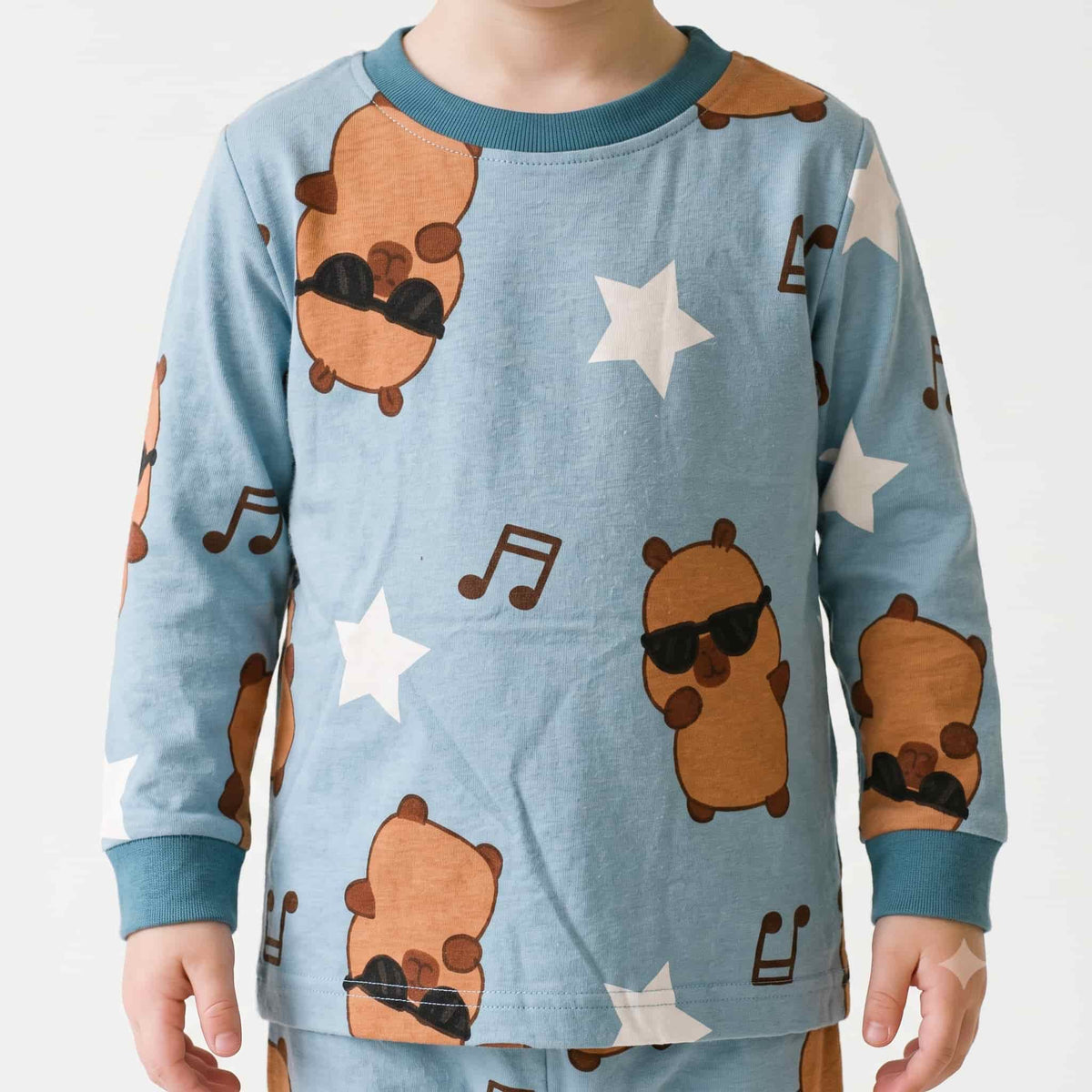 Dream Beats Boys Full Sleeves Pajama Set - Light Blue