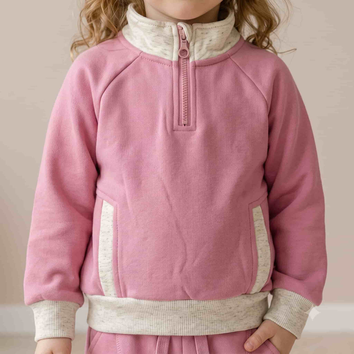 Rosy Snuggle Girls Winter Full Sleeves Pajama Set – Dusty Pink