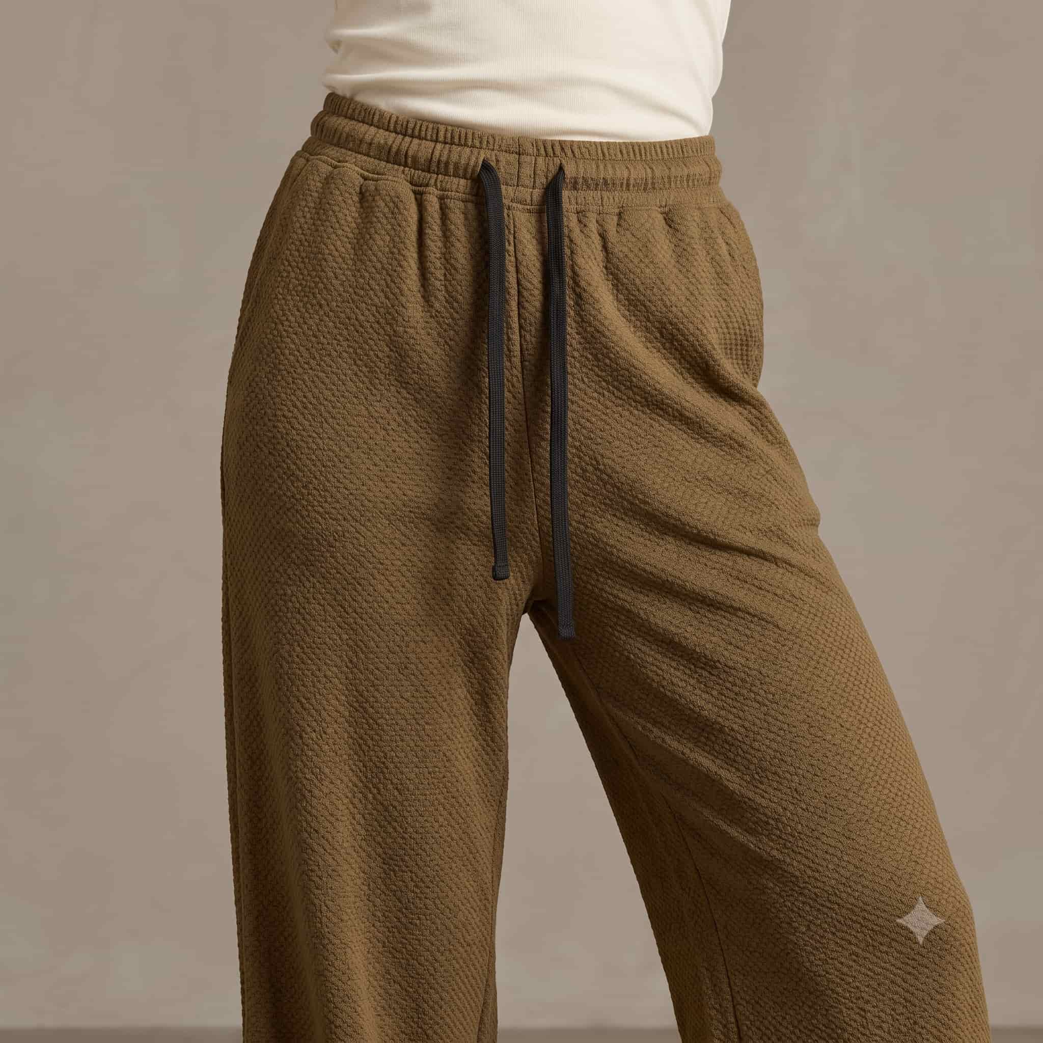 Waffle Comfort Women Leggings - Olive