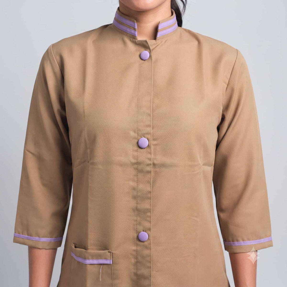Lilac Edge Maid Uniform Set – Brown