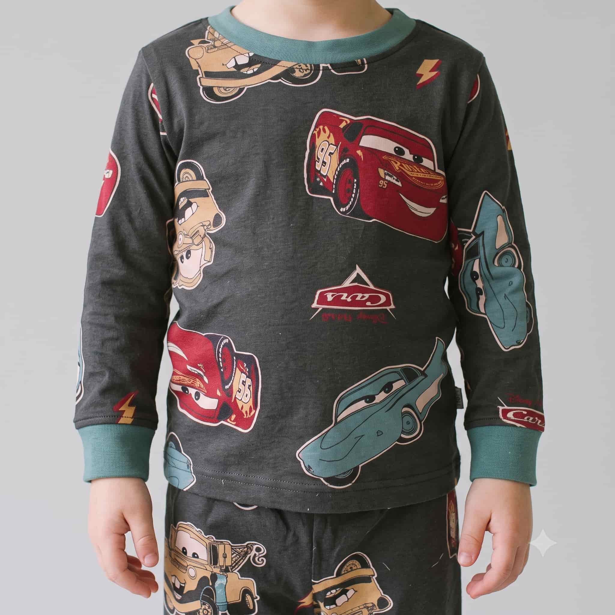 Cars Toons Boys Full Sleeves Pajama Set - Charcoal Grey
