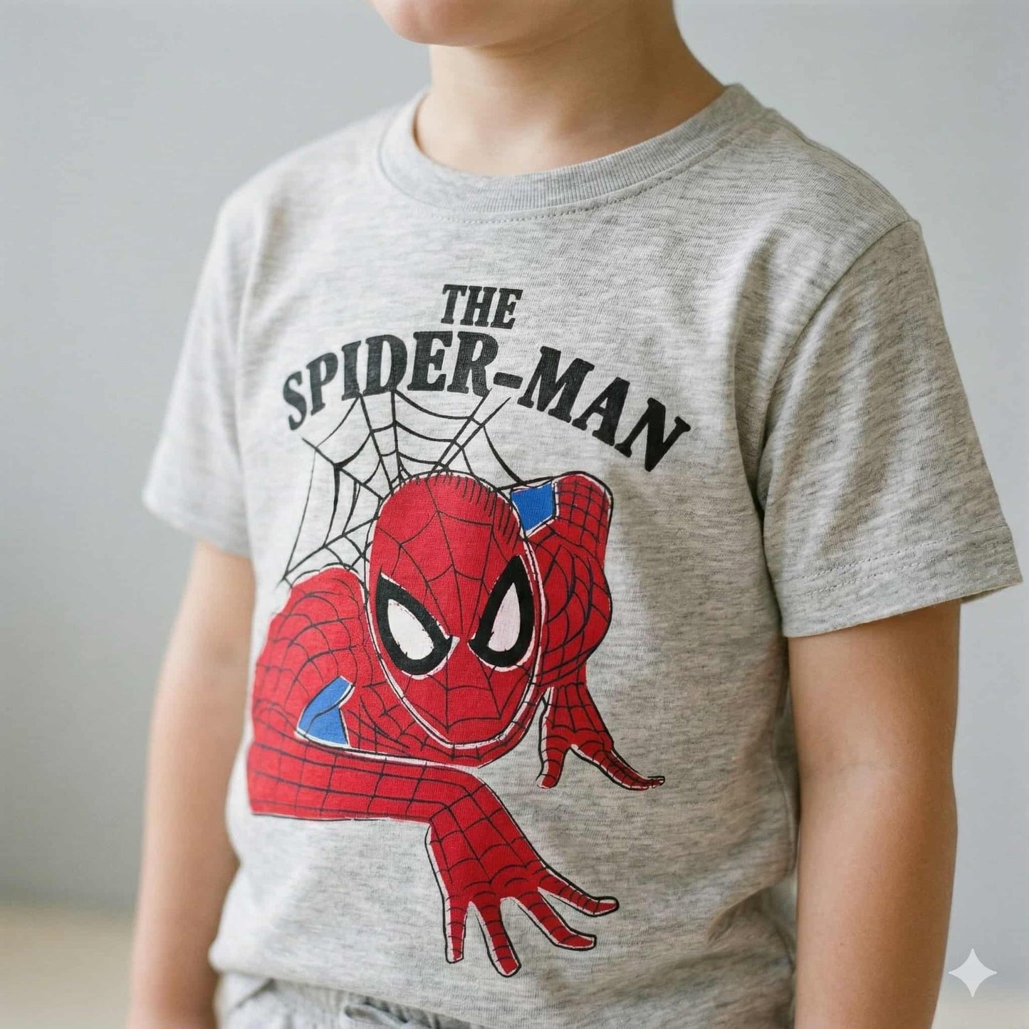 Spiderman Boys Shorts Sets- Grey