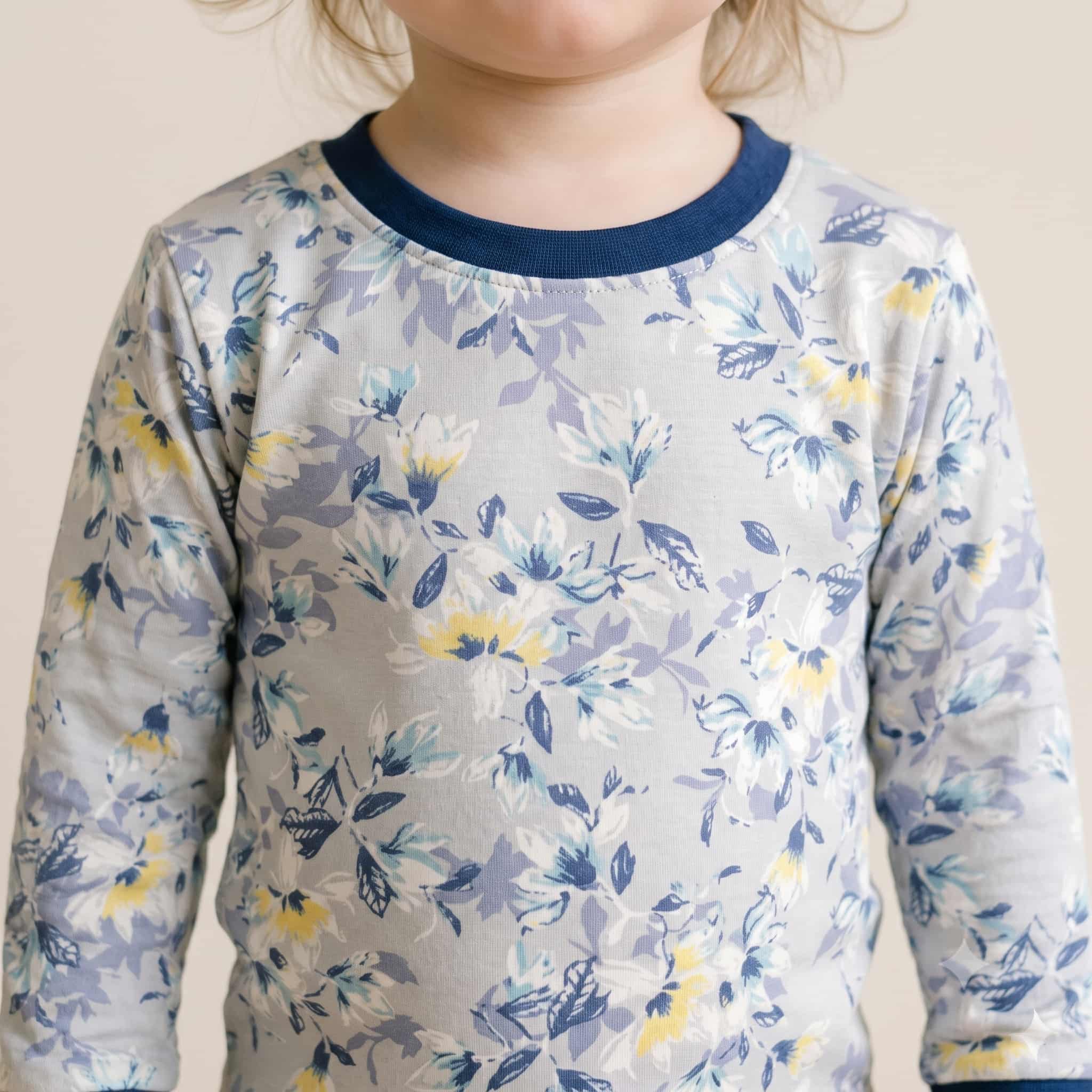 Spring Bloom Baby Girls Full Sleeves Pajama Set - Light Blue