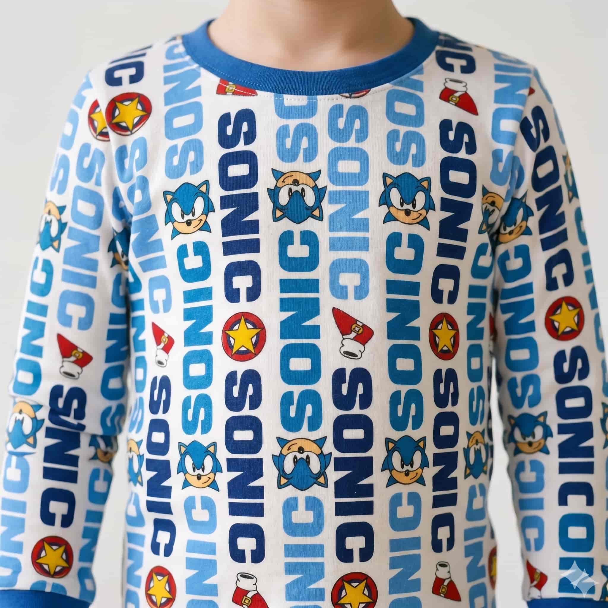 Speedster Style Boys Full Sleeves Pajama Set - Blue