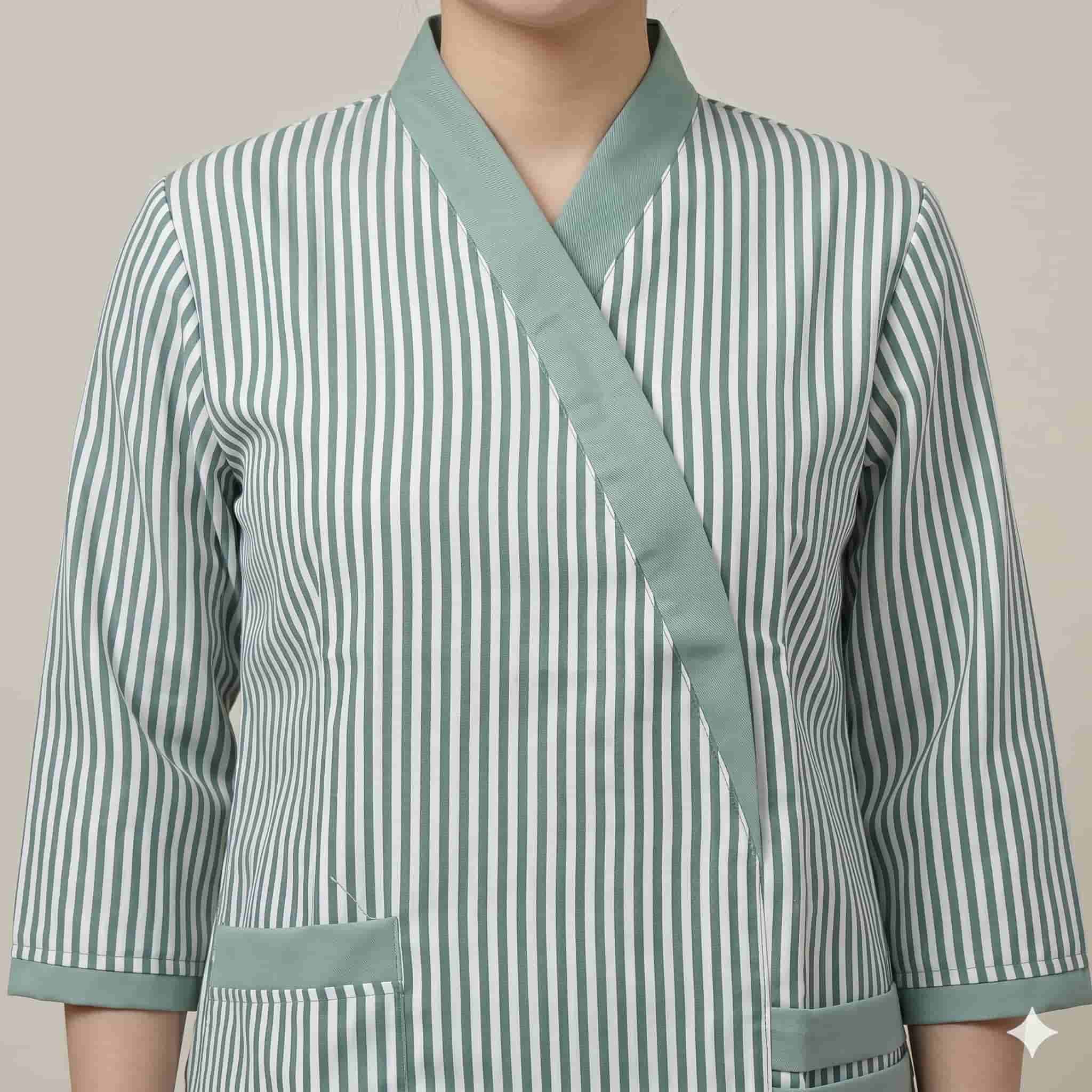 Sage Stripes Maid Uniform - Green