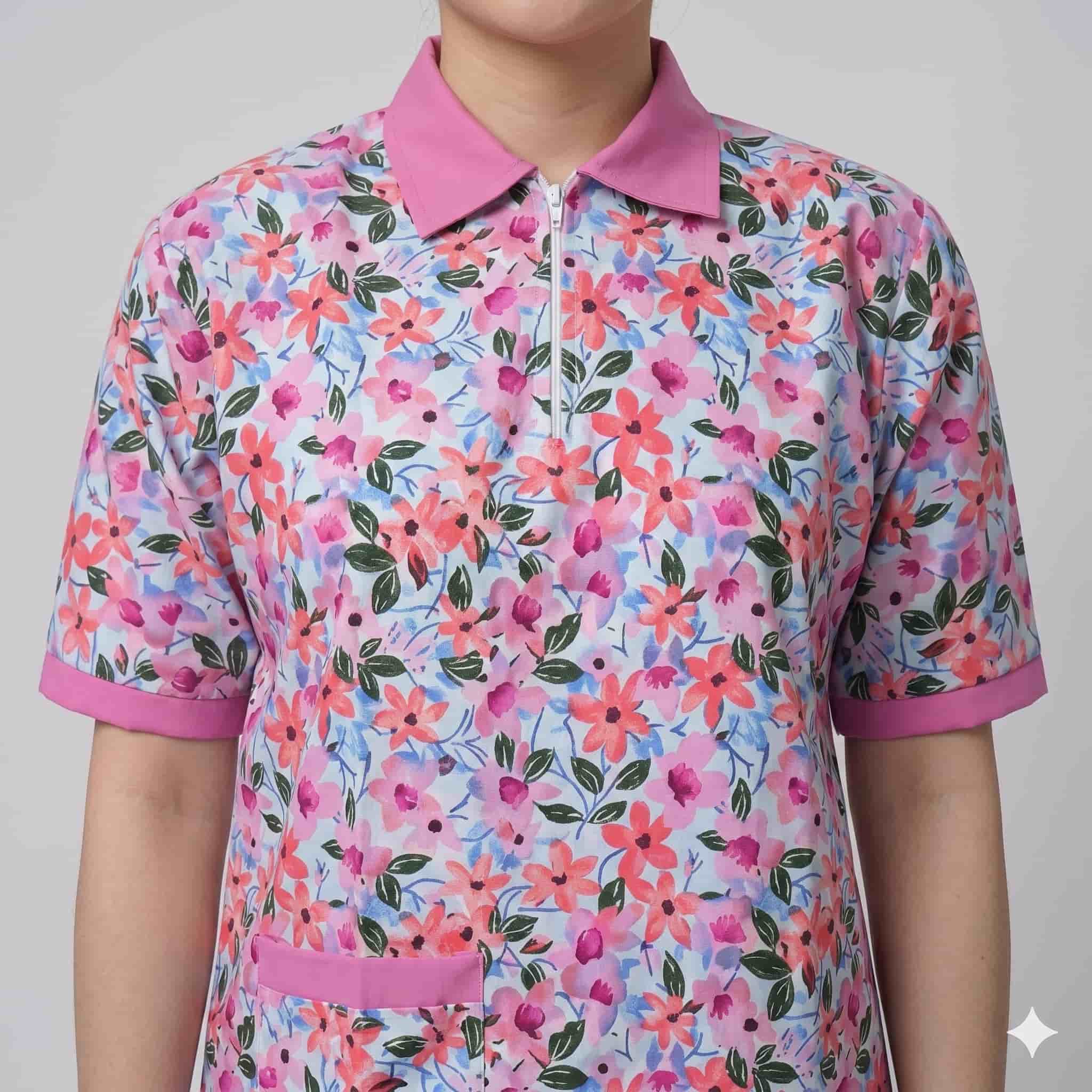 Floral Bloom Maid Uniform - Pink