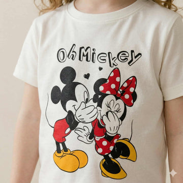 Minnie Girl Half Sleeves Pajama Set- Red