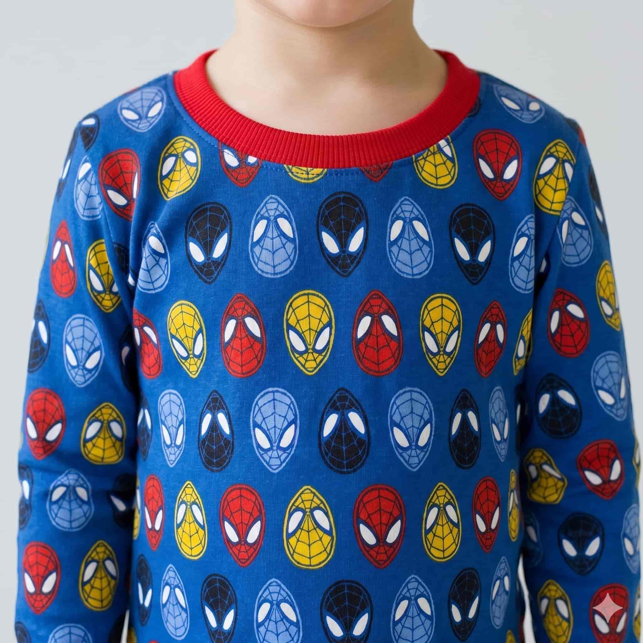 Spider Man Marvel Boys Full Sleeves Pajama Set - Blue