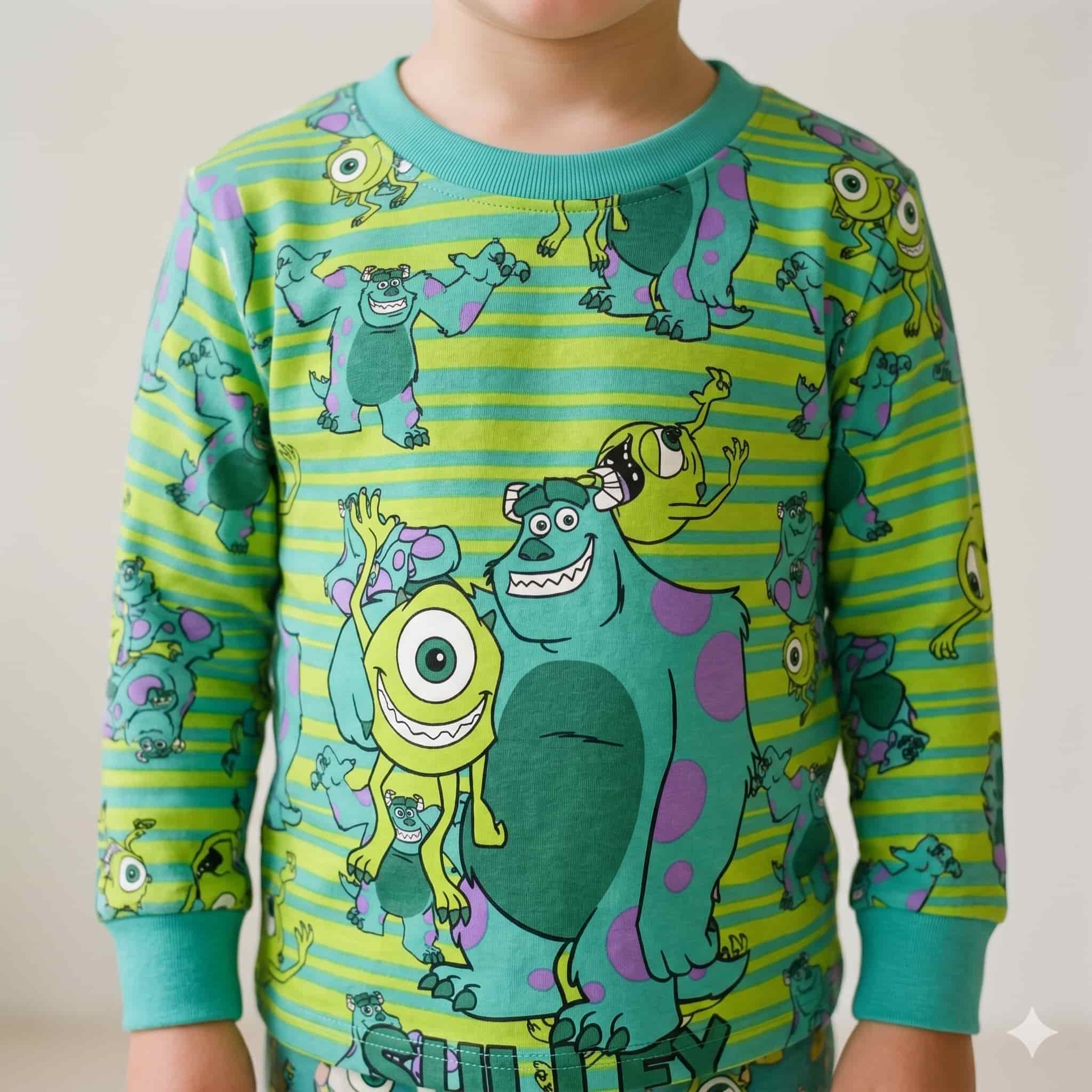 Monster Pals Boys Full Sleeves Pajama Set - Green