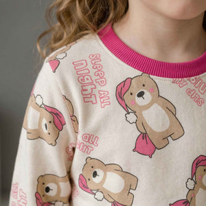 Sleep All Night Girls Disney Pajama Set - Cream