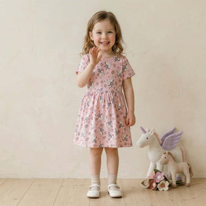 Unicorn Land Girls Frock - Purple
