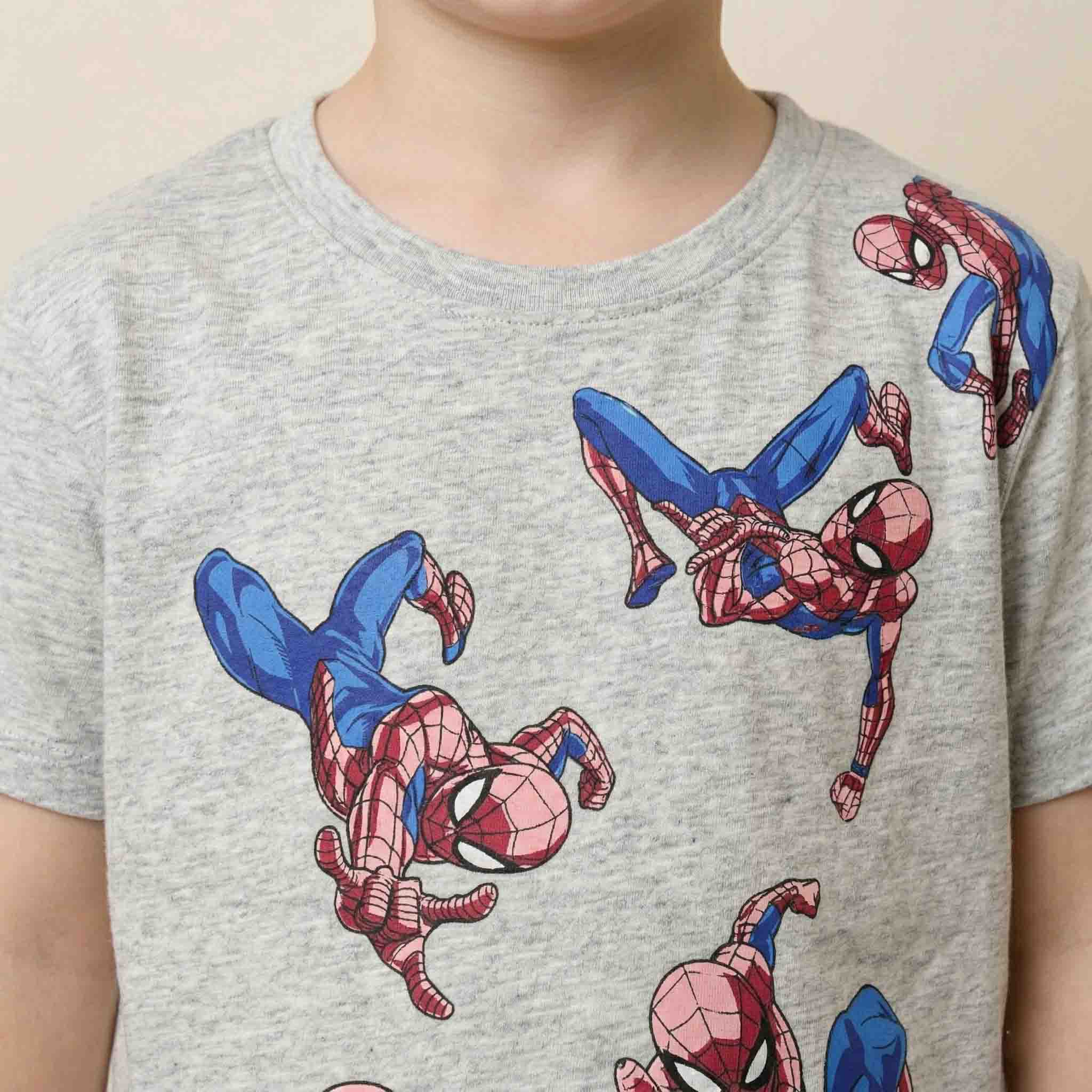 Spiderman Boys Short Set - Grey