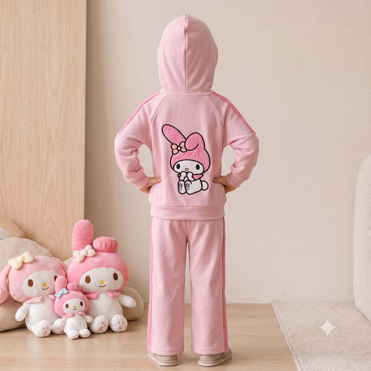 My Melody Girls Winter Full Sleeves Pajama Set – Baby Pink