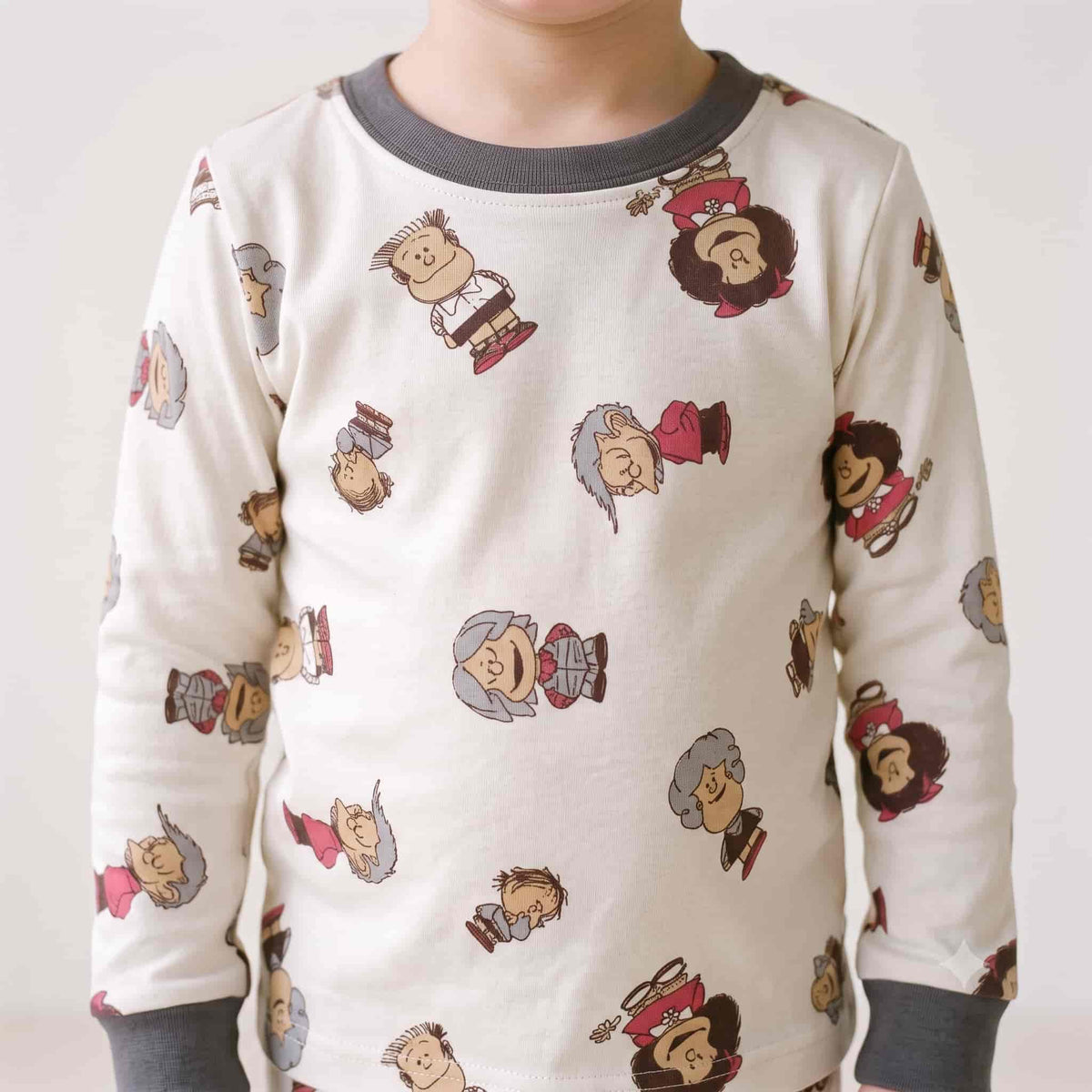 Happy Pals Boys Full Sleeves Pajama Set – Cream