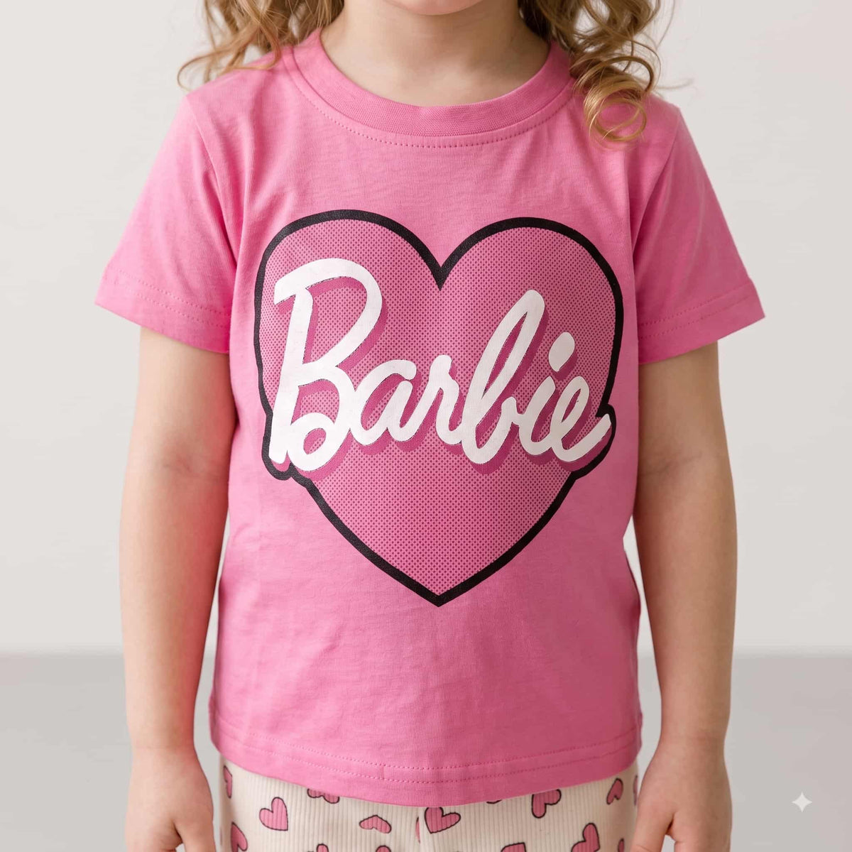 Barbie Girls Half Sleeves Pajama Set - Pink