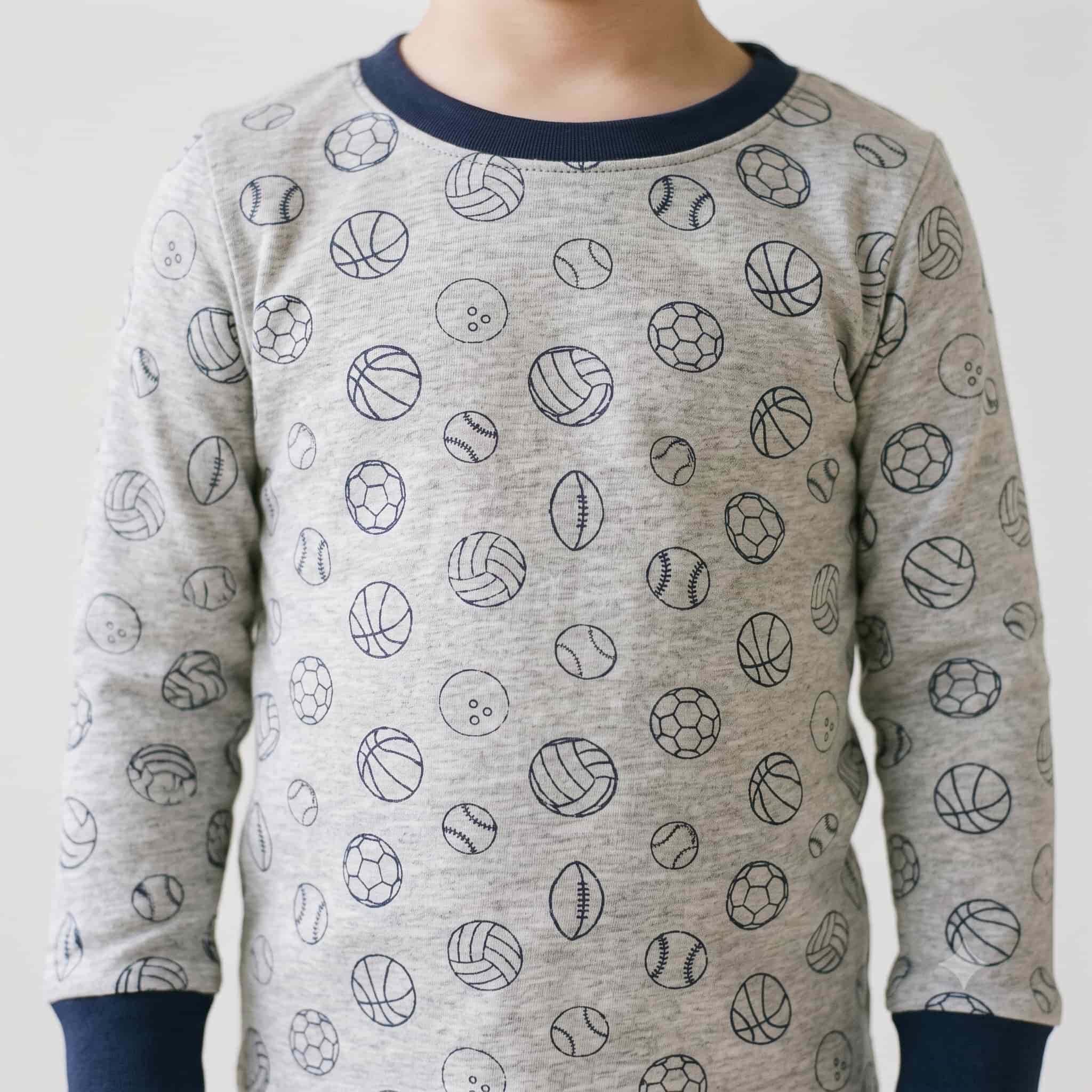 All Star Boys Full Sleeves Pajama Set - Heather Grey