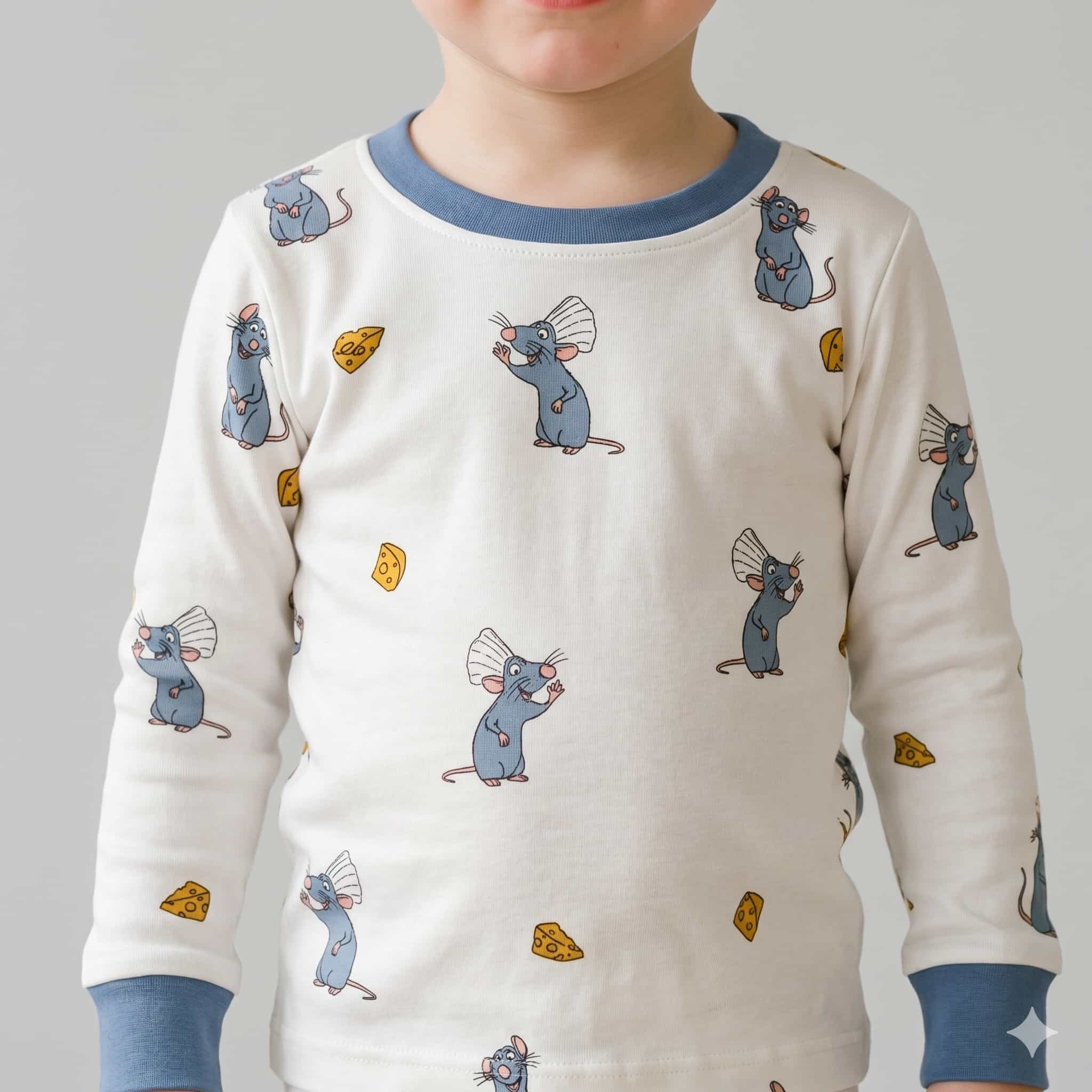 Little Chef Boys Full Sleeves Pajama Set - Cream