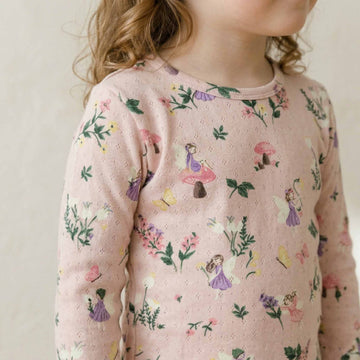 Gardenia Girls Full Sleeves Pajama Set - Pink