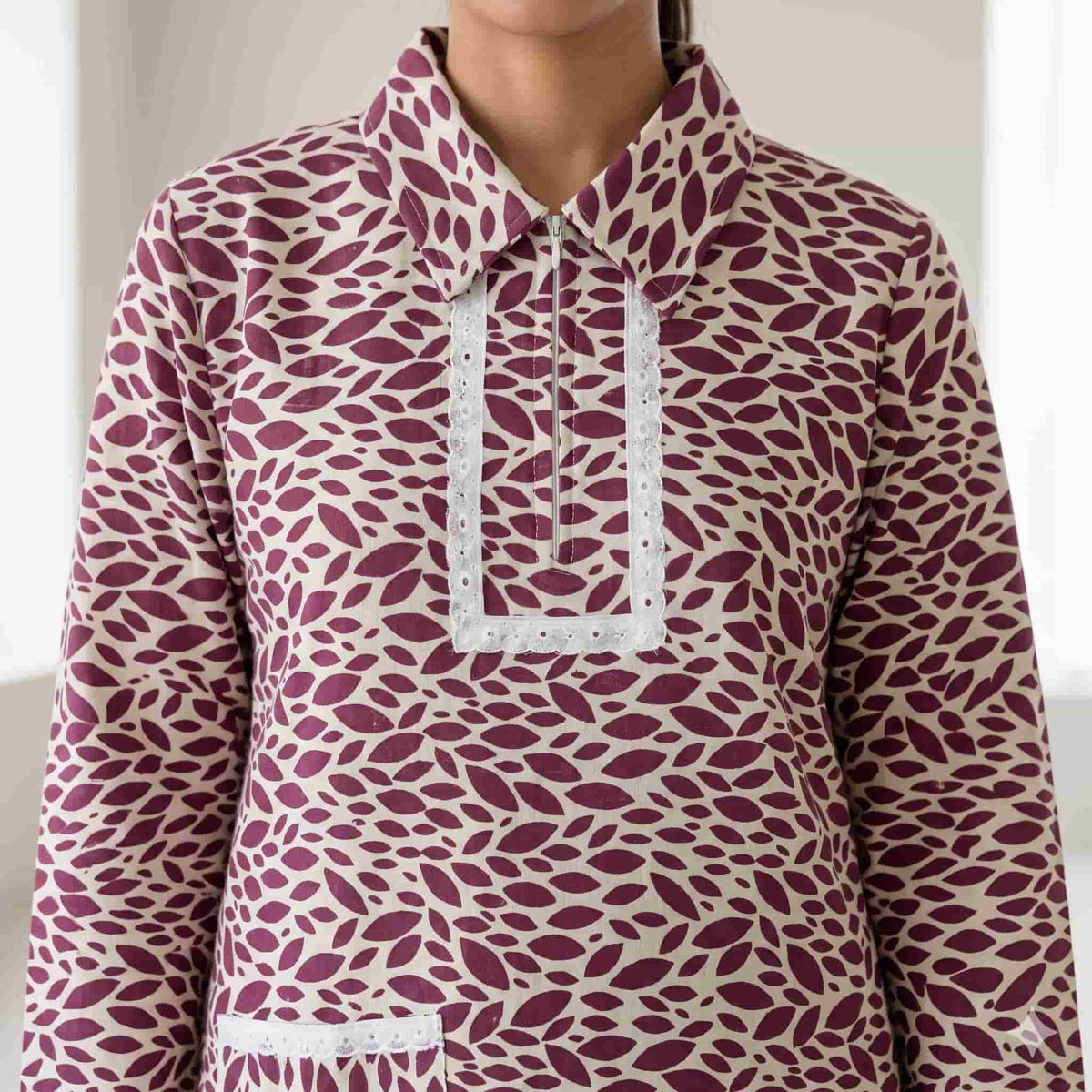 Berry Bloom Maid Winter Uniform Set – Maroon