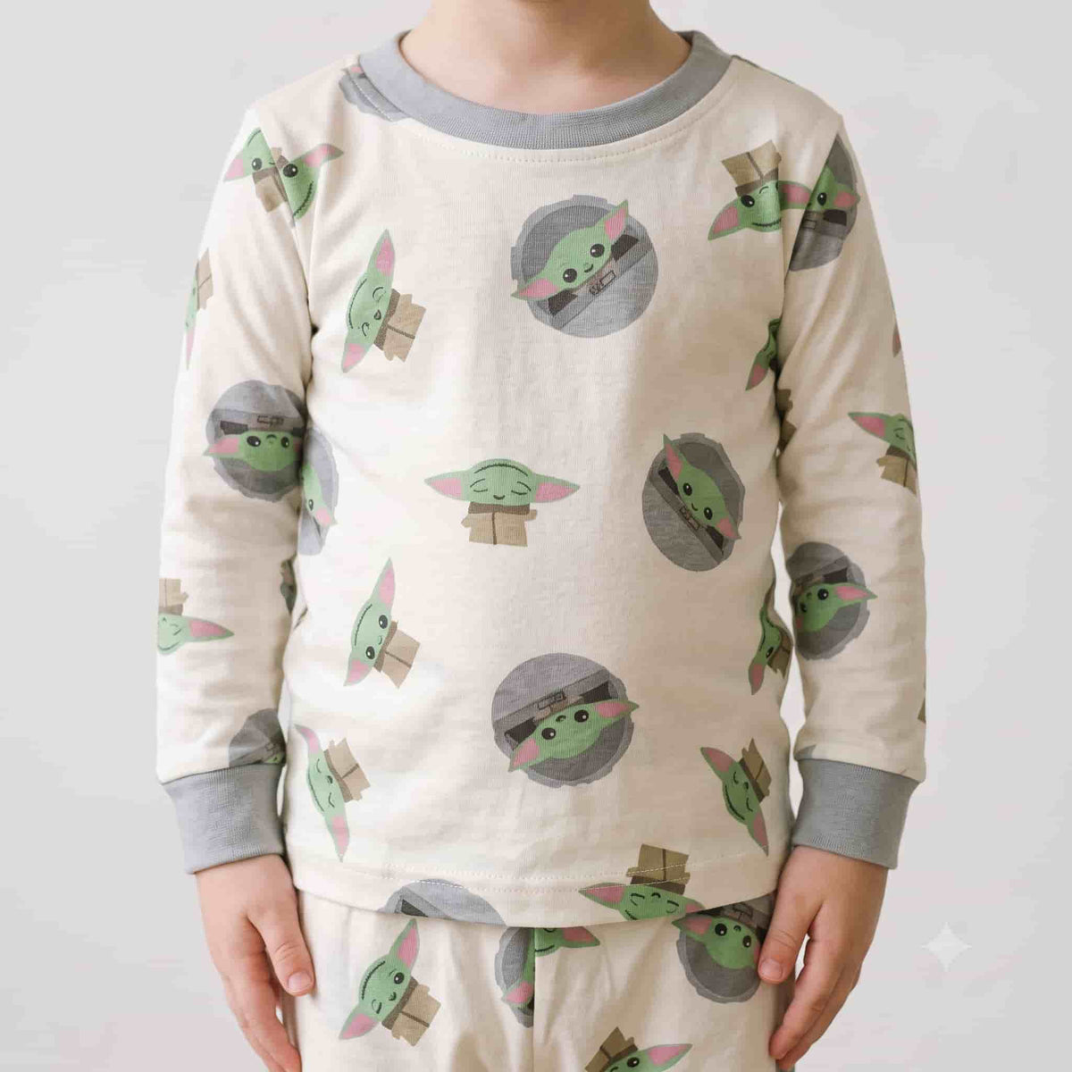 Grogu Boys Full Sleeves Pajama Set - Cream