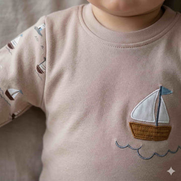 Nautical Dreams Baby Boys Full Sleeves Set - Beige