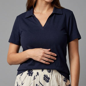 Dandelion Women Pajama Set - Navy Blue & Cream