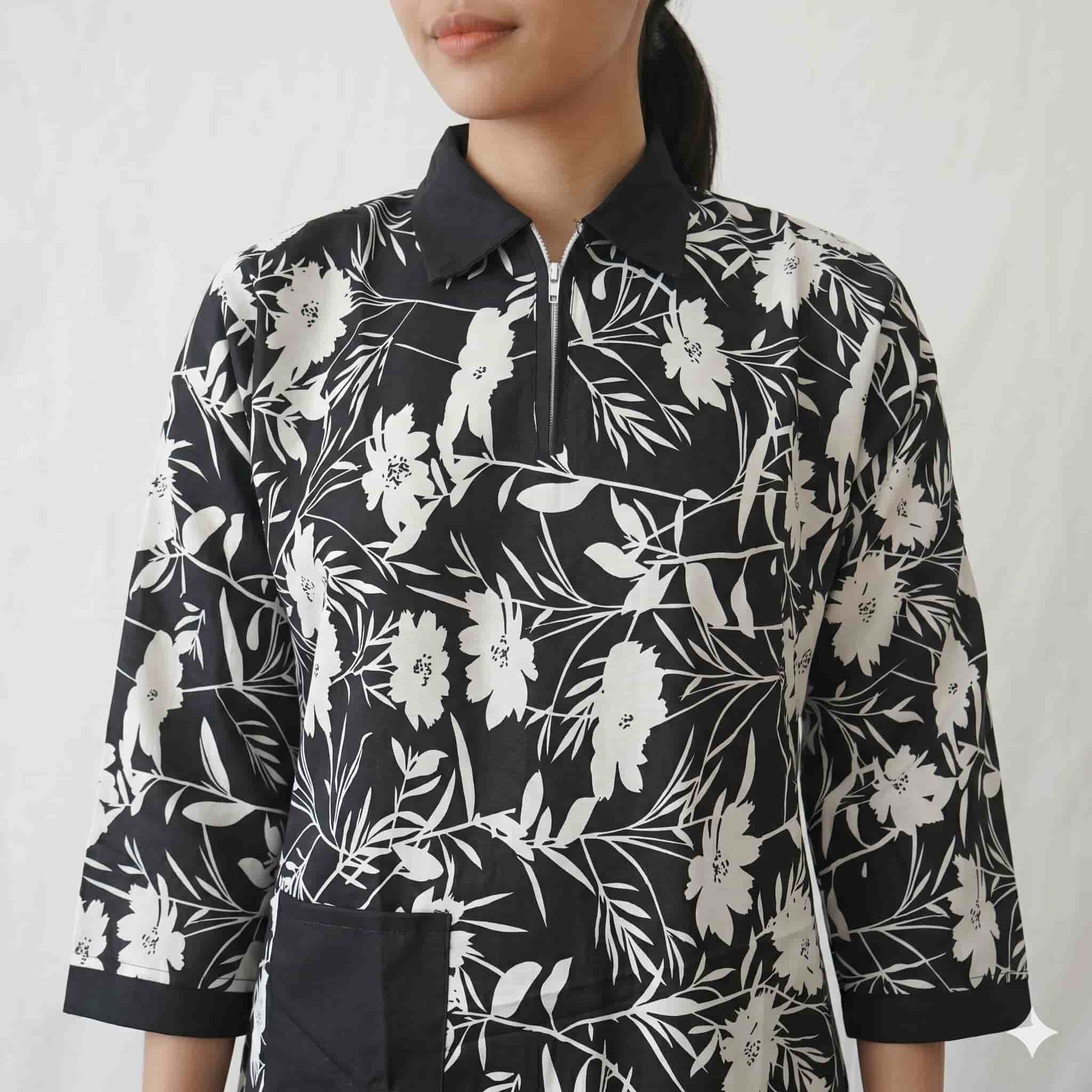 Noir Blossom Maid Women Uniform - Black