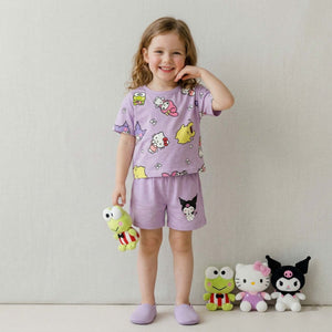 Kuromi Girls Shorts Set - Purple