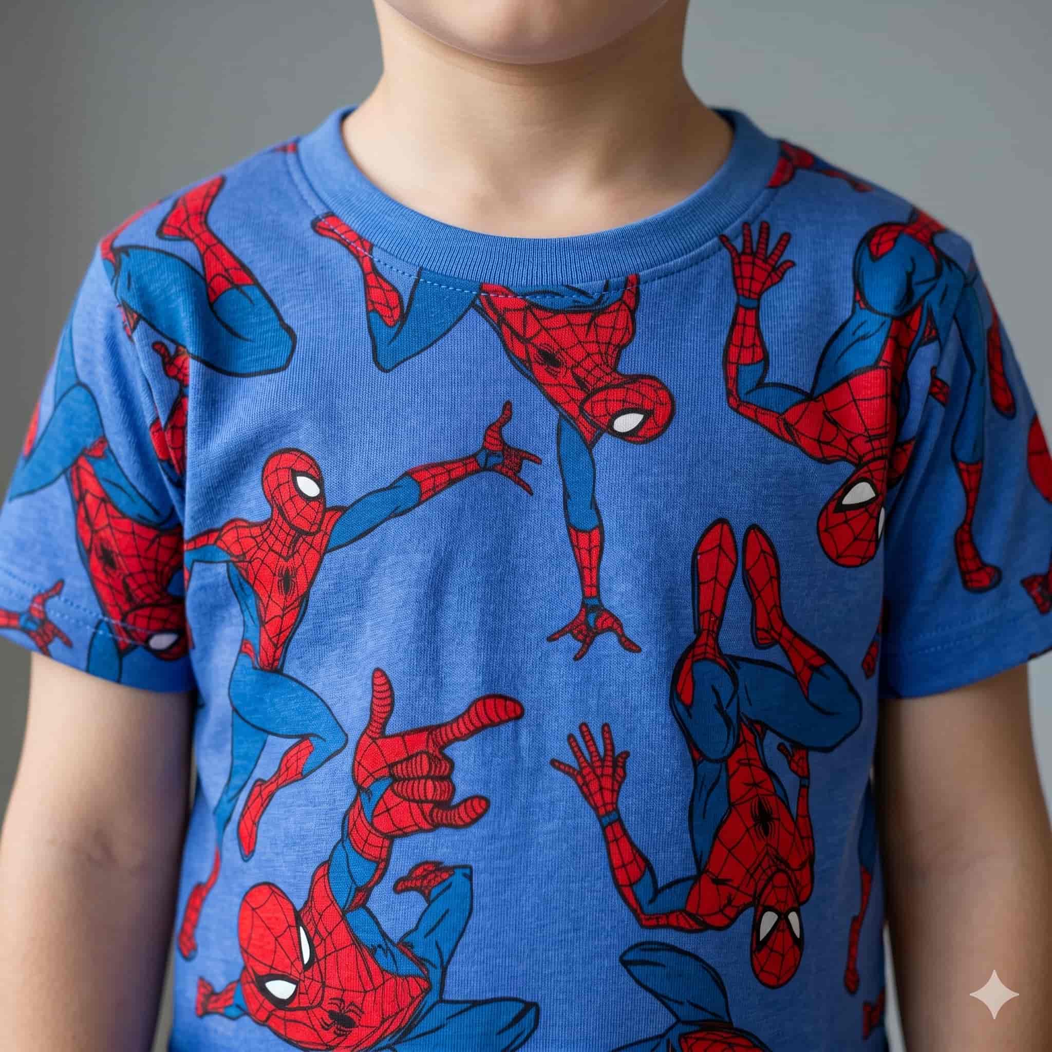 Spider Man Boys Half Sleeves Pajama Set - Blue