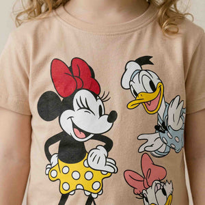 Disney Girls Minnie Mouse & Friends Shorts Set - Brown