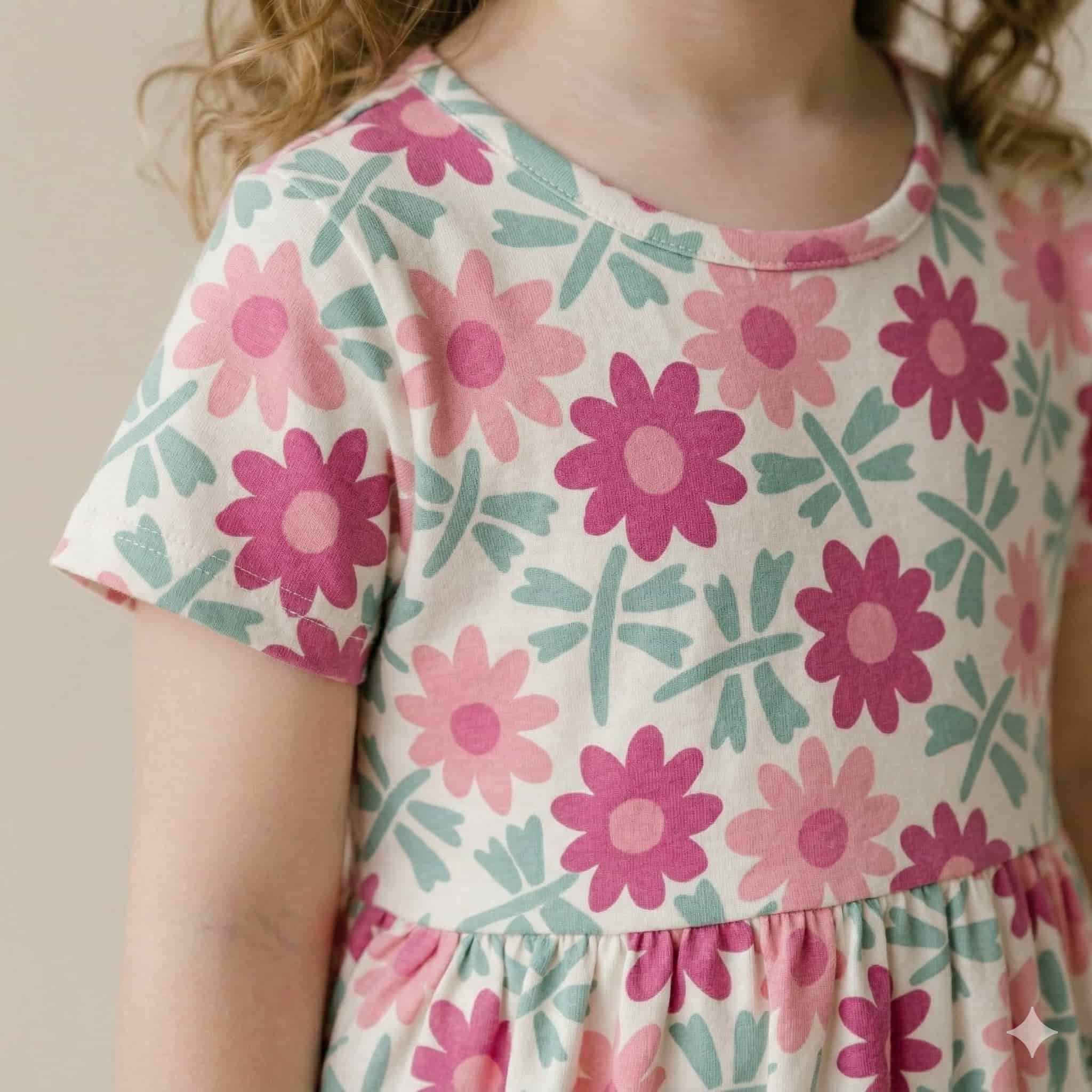 Blush Bloom Girl Frock - offwhite