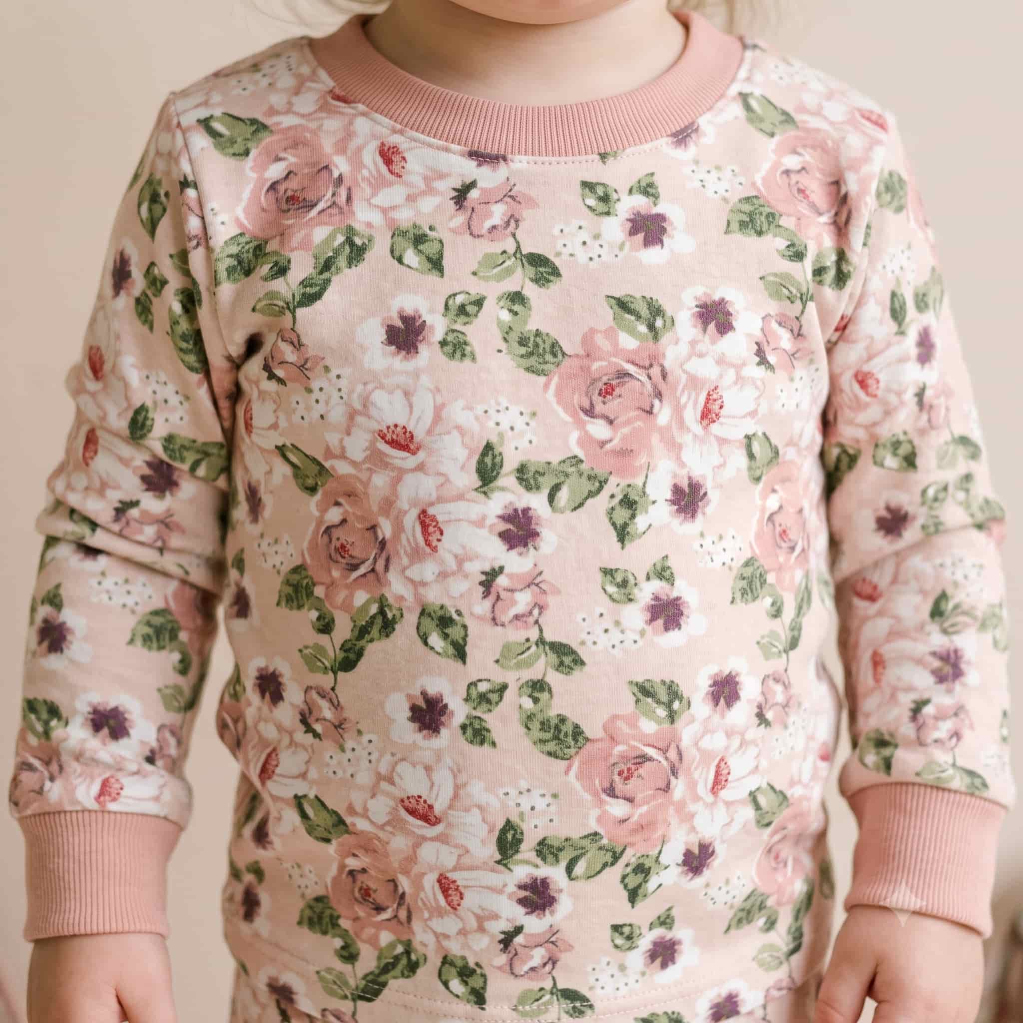 Rosy Garden Baby Girls Full Sleeves Pajama Set - Dusty Rose