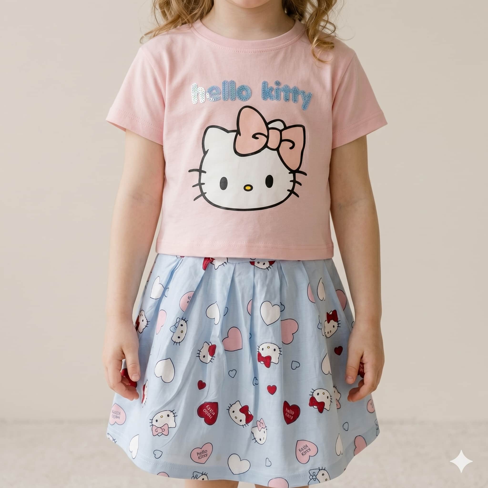 Hello Kitty Girls Skirt Set - Pink