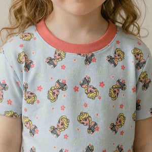 Frozen Princess Girls Short Sleeves Pajama Set - Blue