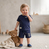 Urban Grateful Baby boys Half sleeves Short set - Navy Blue