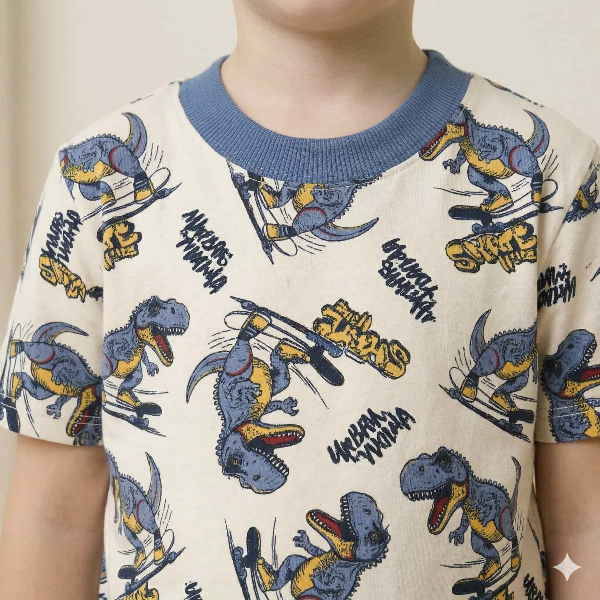 Dino Boys Short Set - Blue