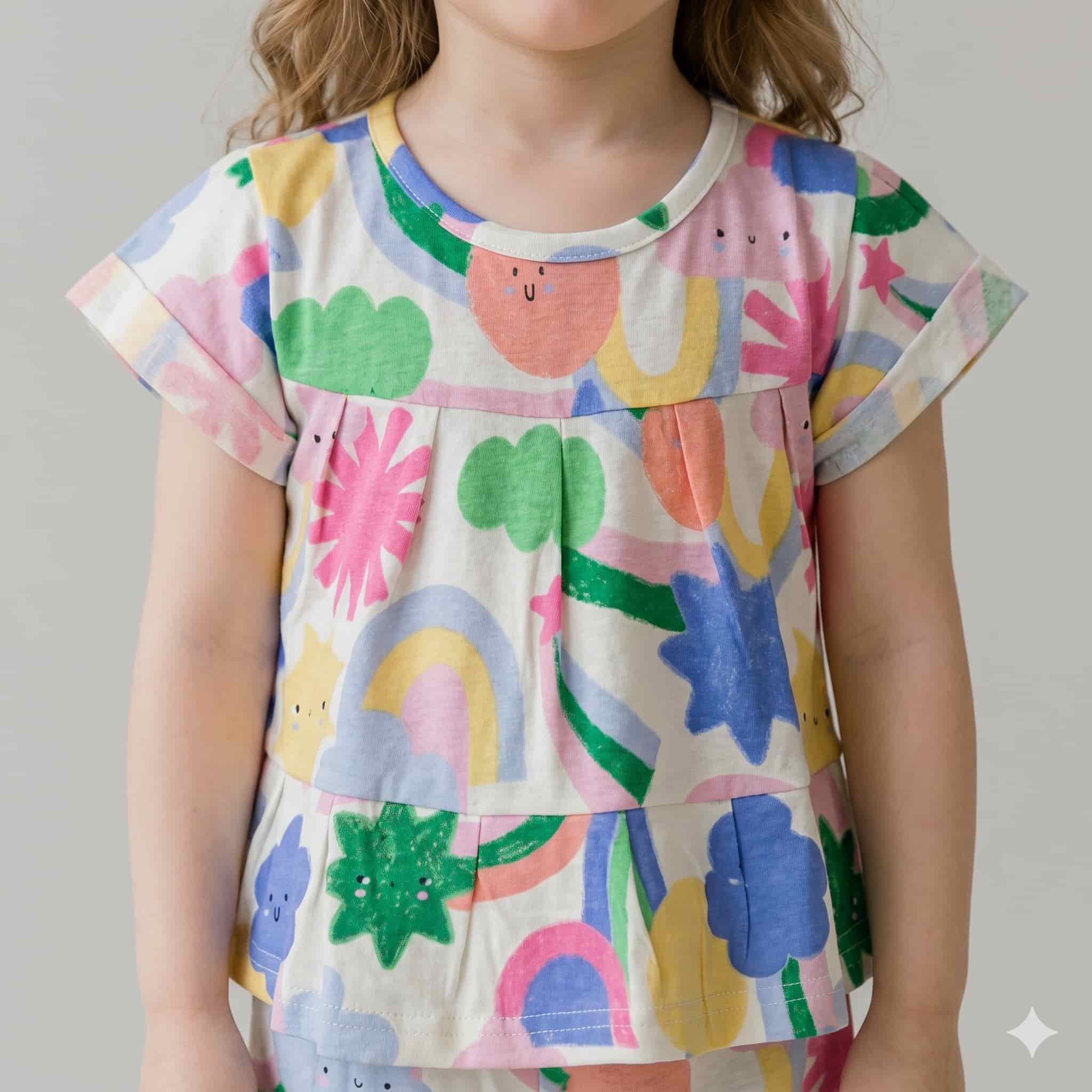 Rainbow Joy Girls Short Set - Multicolour