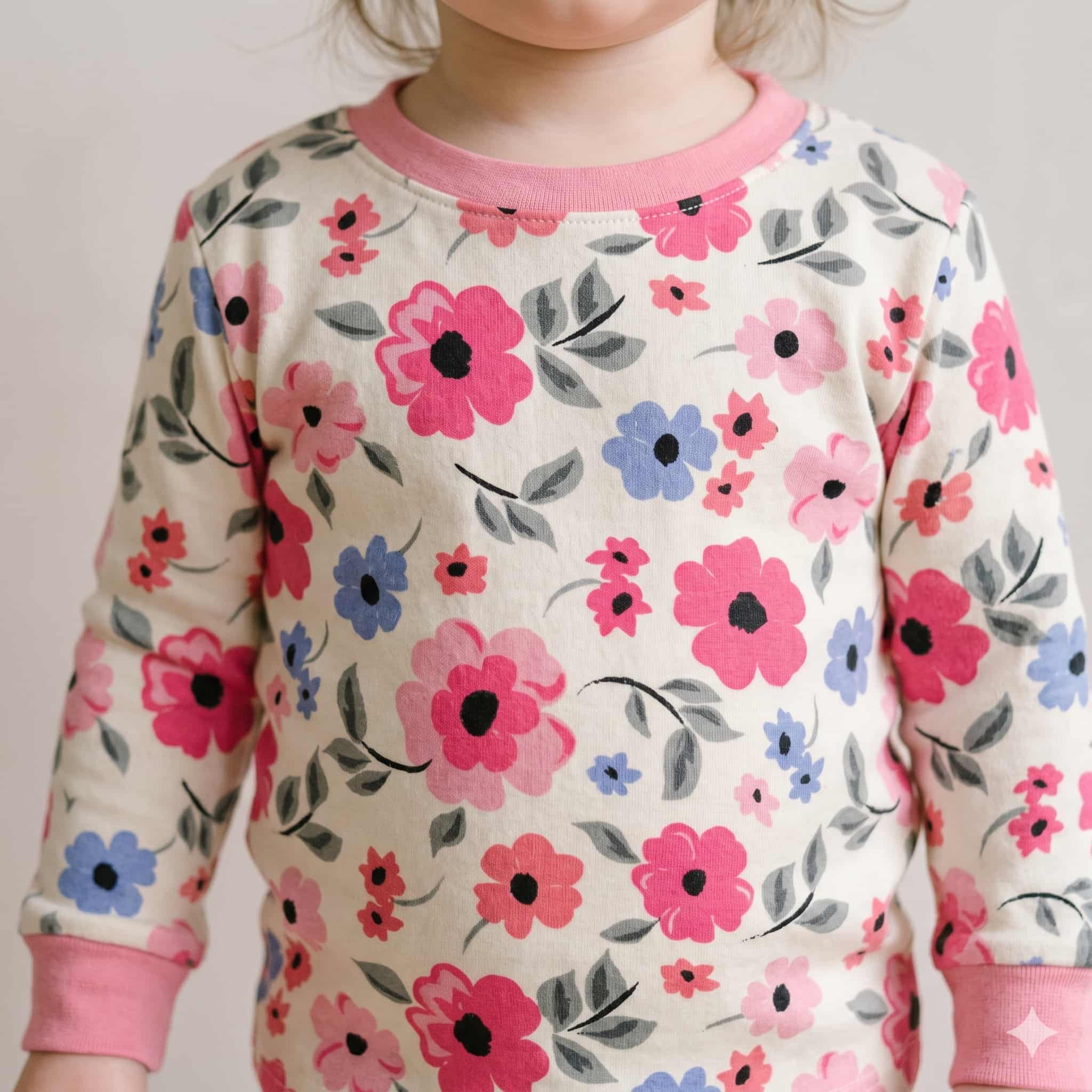 Spring Blossom baby Girls Full Sleeves Pajama Set - Cream