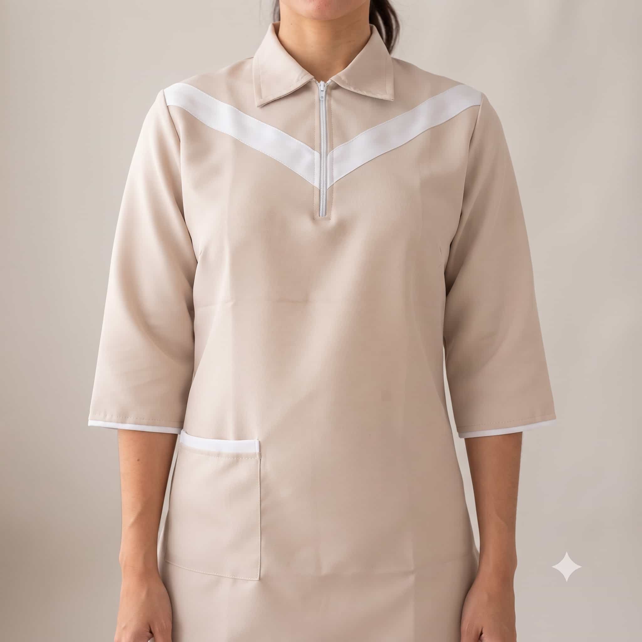 Ivory Grace Maid Uniform Set – Beige