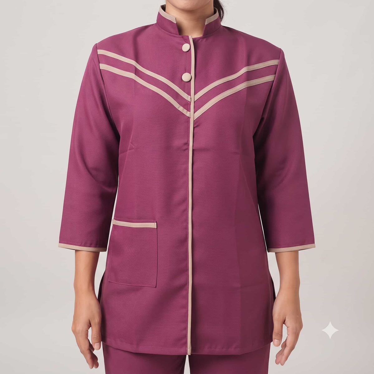Berry Line Maid Uniform Set – Plum