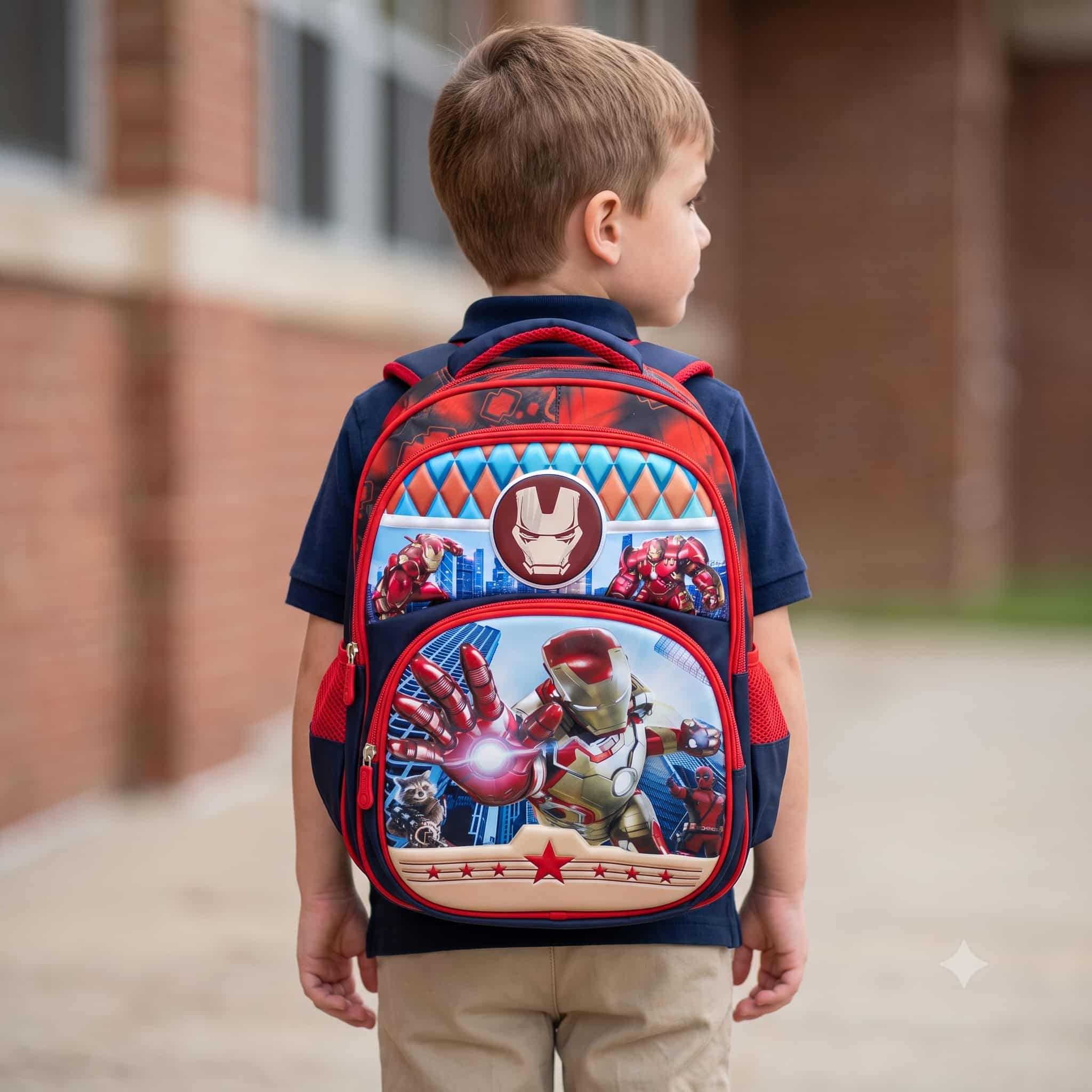 Iron Man School Bag Set - Red