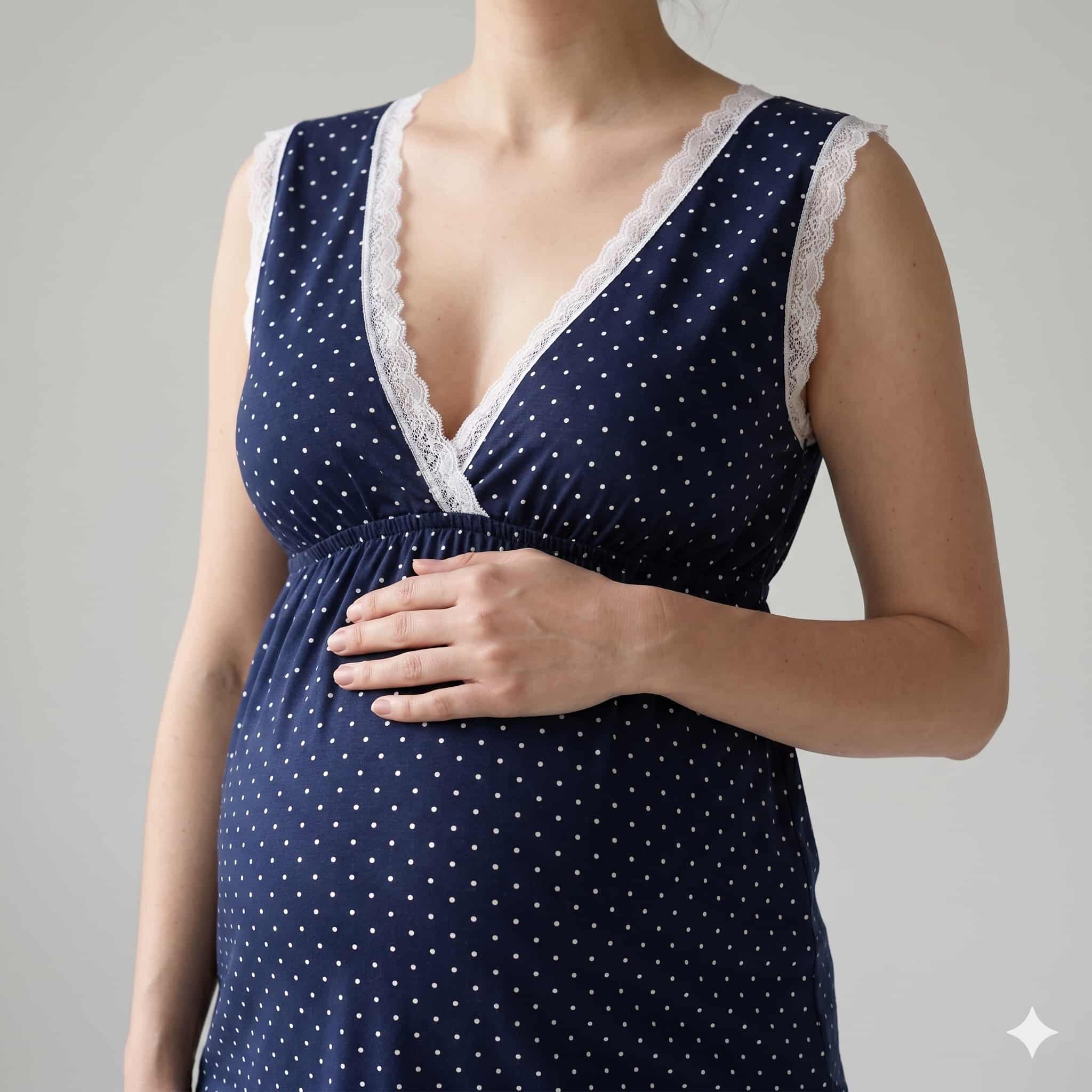 Midnight Dots Women Sleeveless Pajama Set - Navy Blue