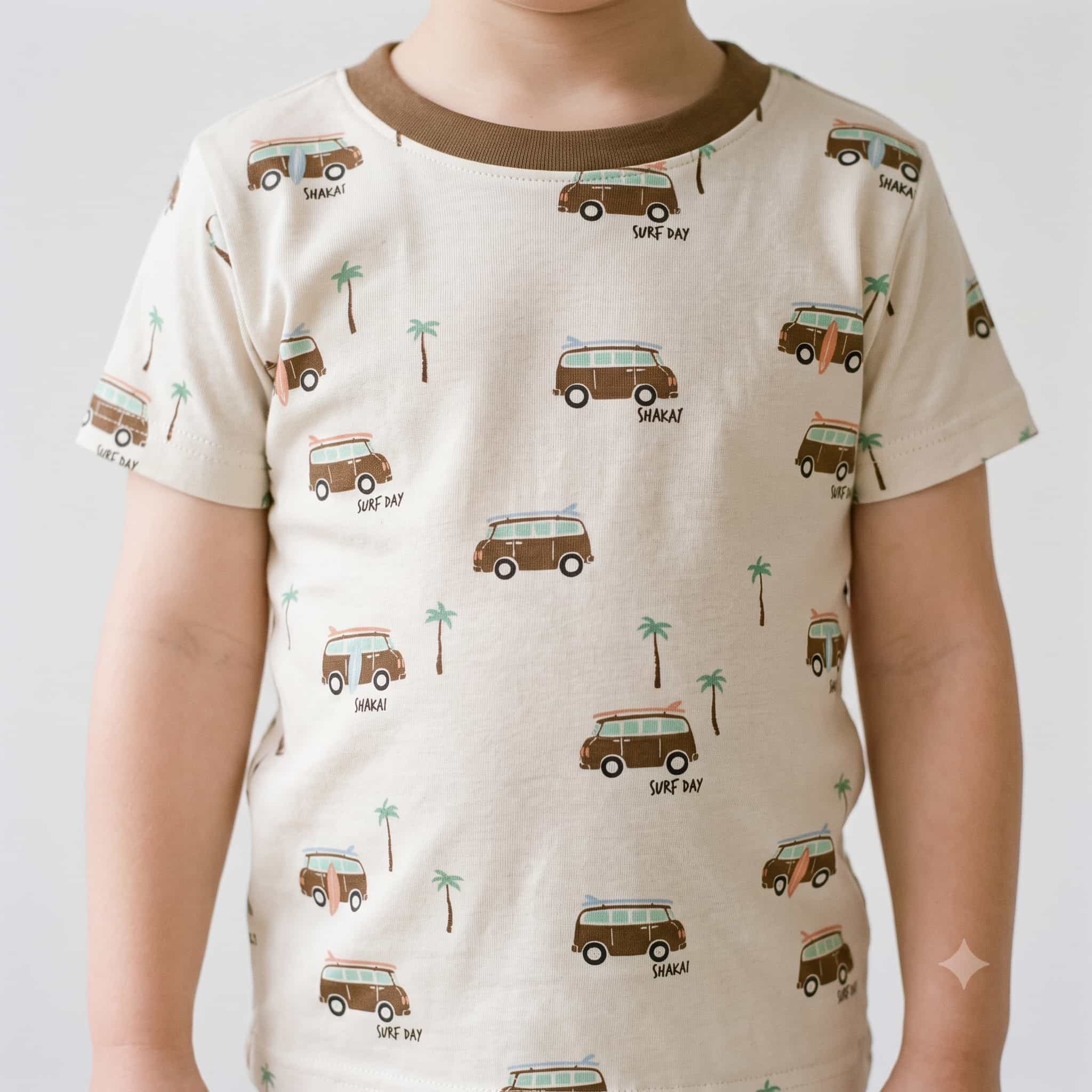 Beach Boys Half Sleeves Pajama Set - Beige