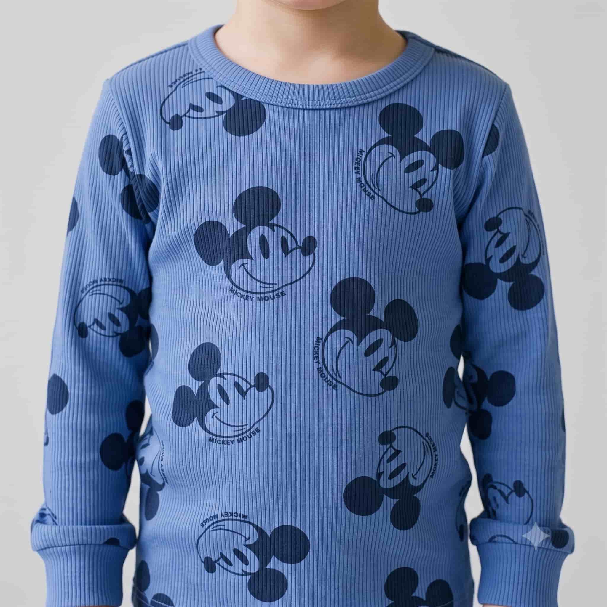 Mickey Magic Boys Full Sleeves Pajama Set - Blue