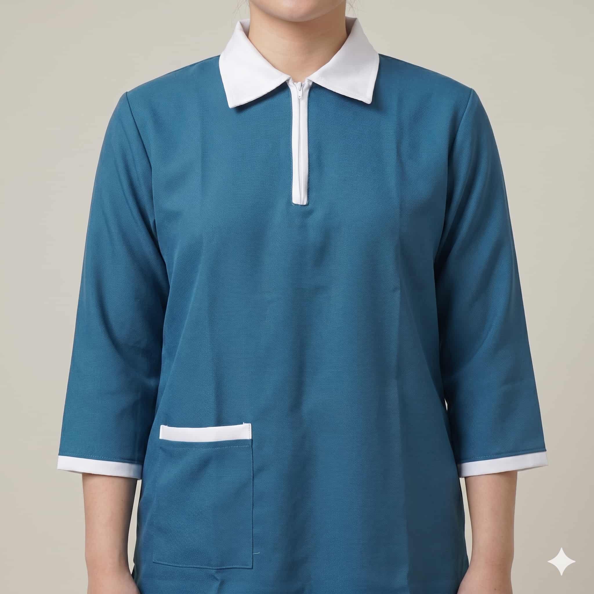 Coastal Charm Maid Uniform - Marine Blue