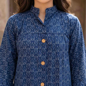 Ethnic Motifs Wome Darra - Navy Blue