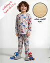 Mario Boy Fleece Pajamas Set- Grey