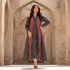 Vintage Botanical Women Darra - Black & Red